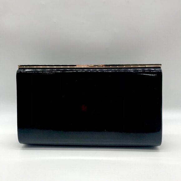Jimmy Choo Black Patent Leather Cayla Clutch - Picture 2 of 11